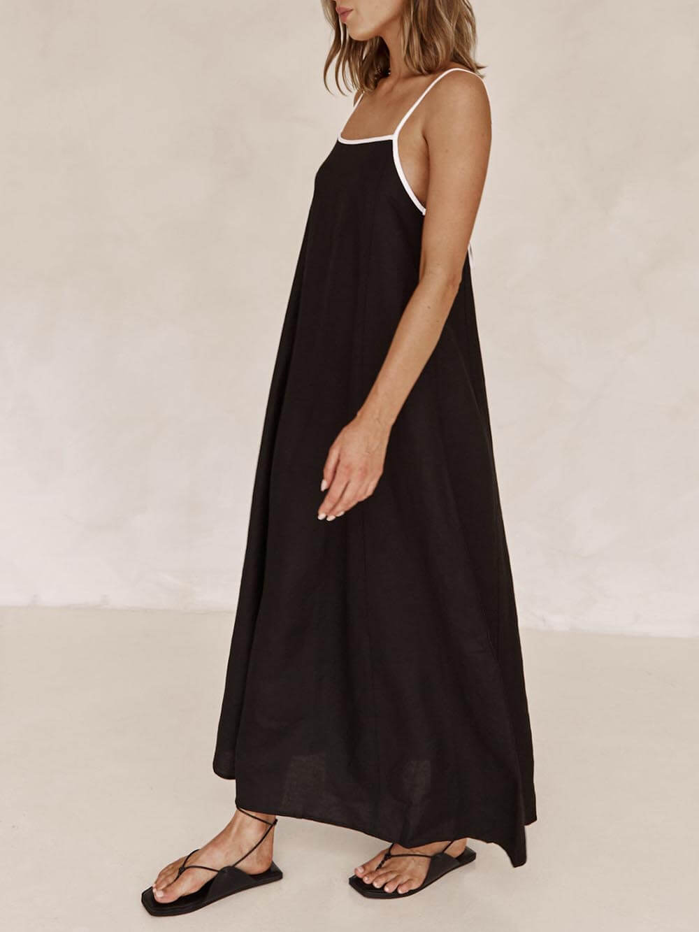 Fiona | A-line Summer Vibe Contrasting Suspender Dress