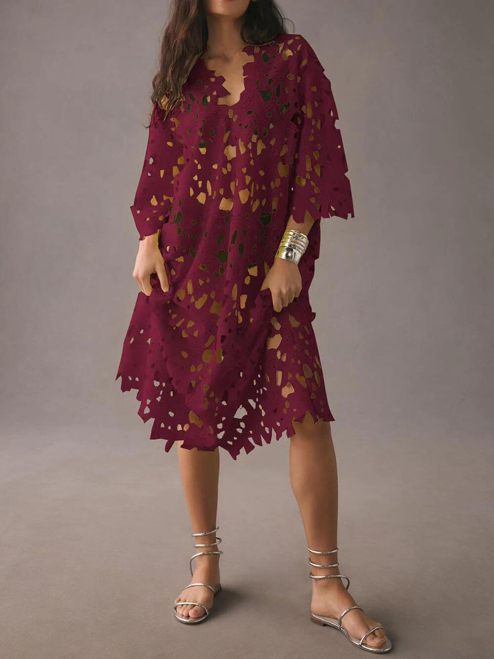 Kylie | Cover Up Lace Beach Midi Dress