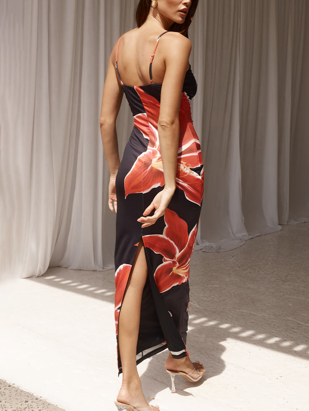 Faith | Abstract Unforgettable Floral Print Maxi Dress