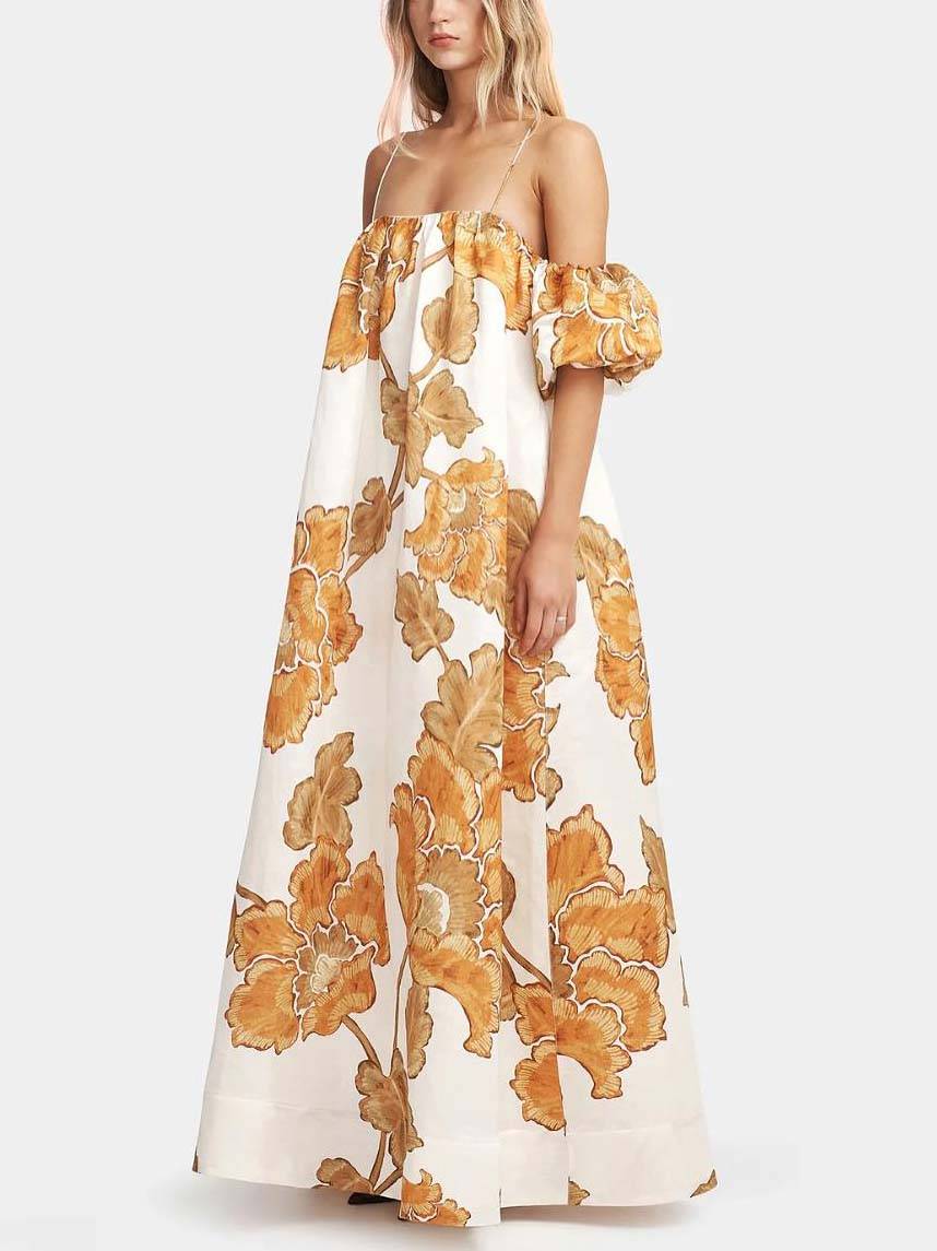 Alicia | Floral Print Sling Dress