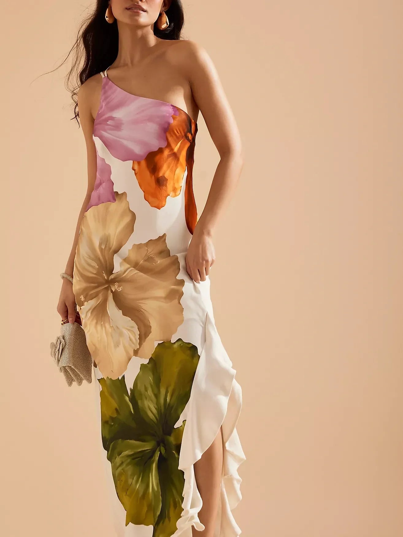 Demi | One-Shoulder Maxi Slip Dress