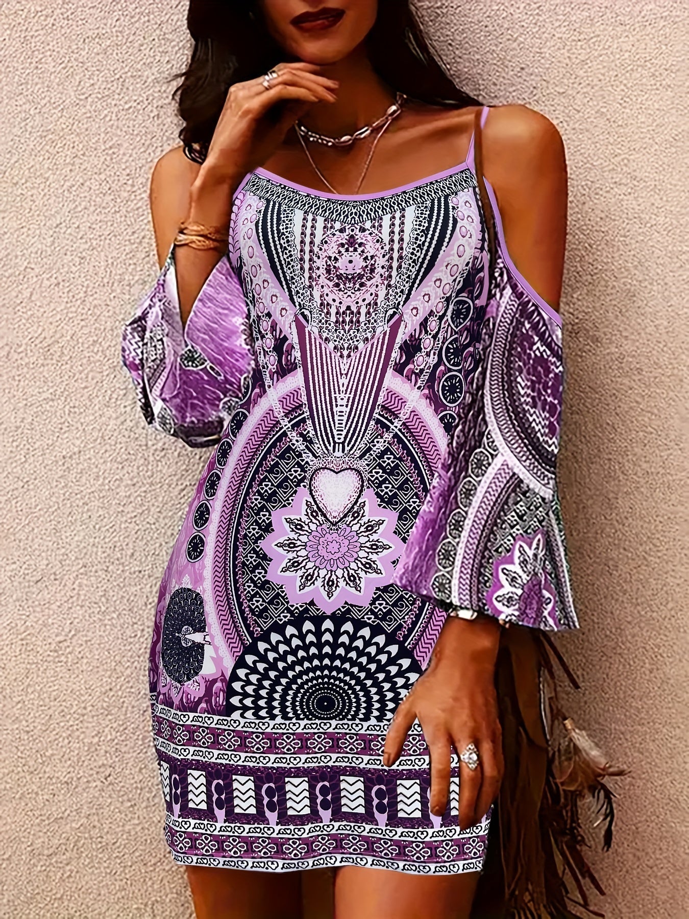 Ophelia | Bohemian Printed Tunic Dress