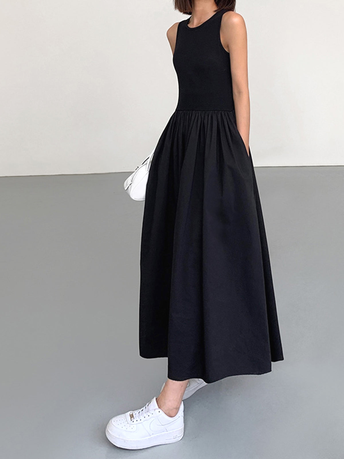 Aisha | Leisure Crew Neck Long Dress