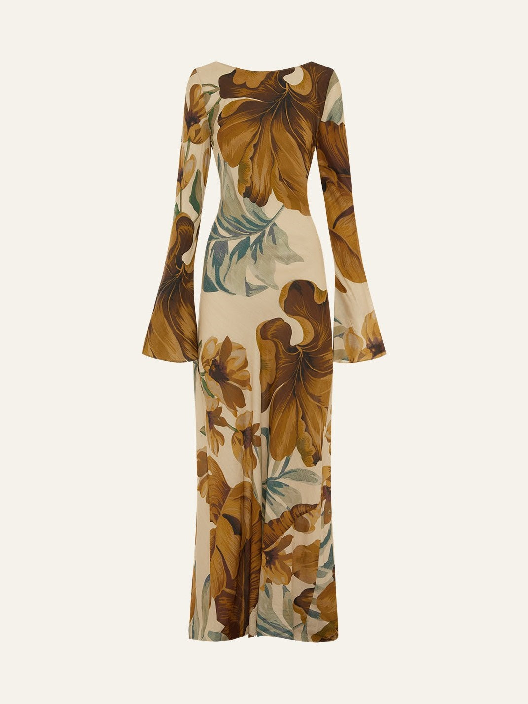 Gracelyn | Hand-Drawn Botanical Motifs Maxi Dress
