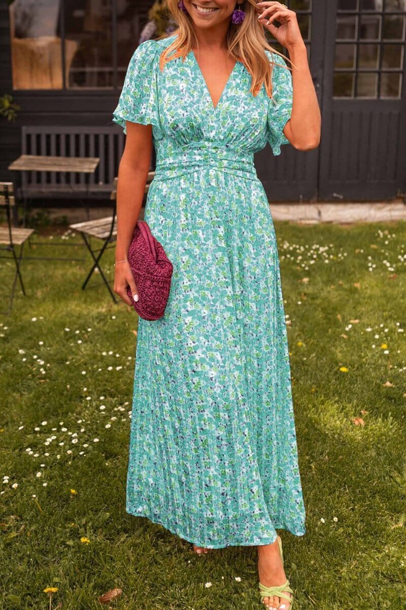 Sandra | Elegant V-Neck Maxi Dress