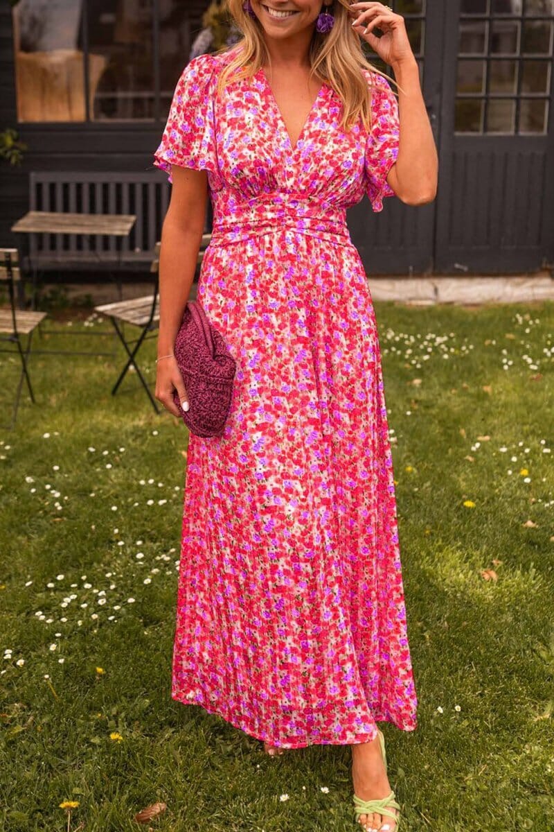 Sandra | Elegant V-Neck Maxi Dress