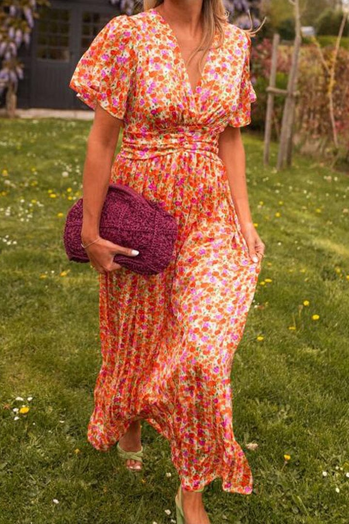 Sandra | Elegant V-Neck Maxi Dress