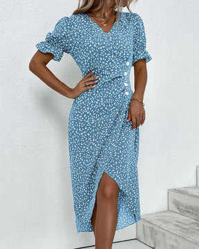 Sierra | Short Sleeve Floral Print Dress