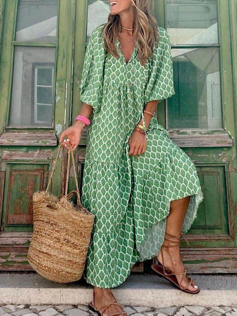 Aurelia | Bohemian Printed Maxi Dress