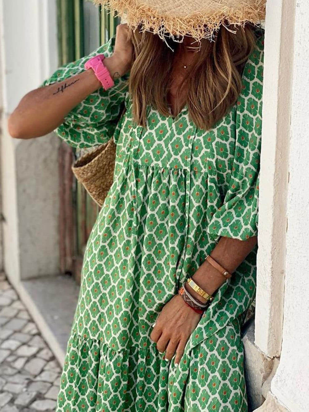 Aurelia | Bohemian Printed Maxi Dress