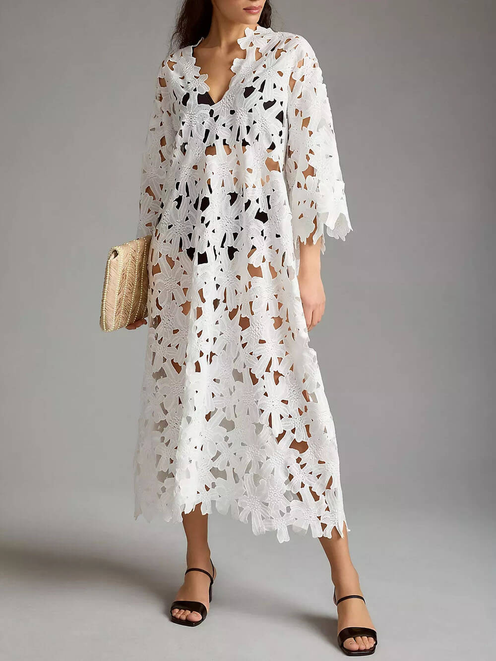Kylie | Cover Up Lace Beach Midi Dress
