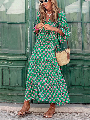 Aurelia | Bohemian Printed Maxi Dress
