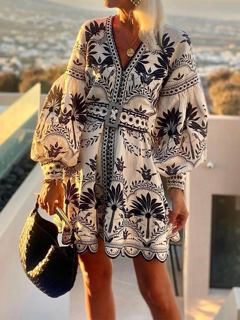Bianca | Fashion Printed Beach Loose Mini Dress