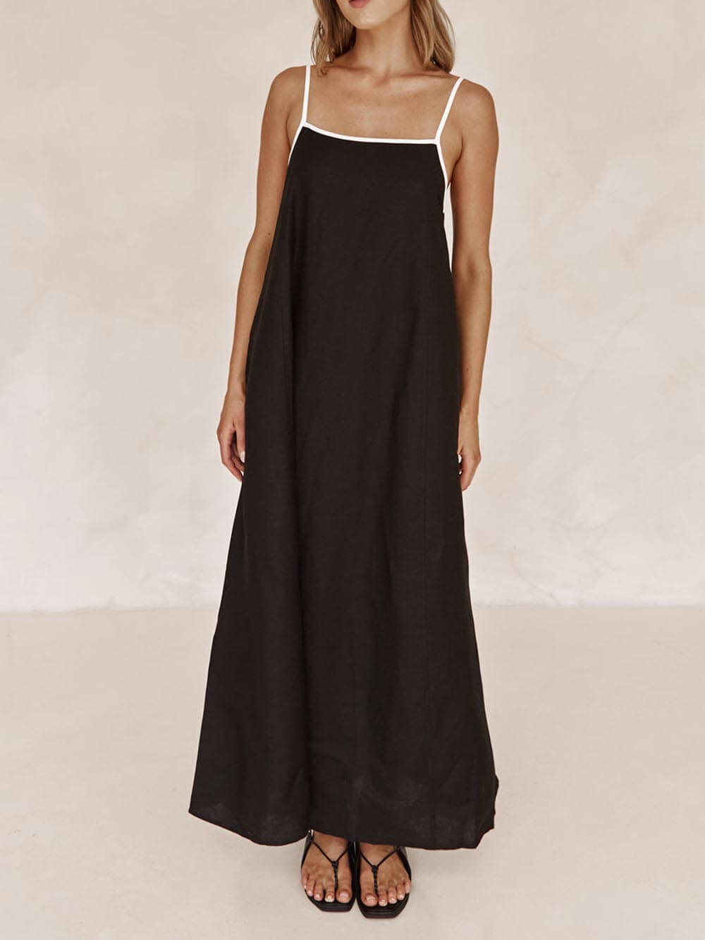 Fiona | A-line Summer Vibe Contrasting Suspender Dress