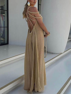 Norah | Cover Up Draped Braids Maxi Dress