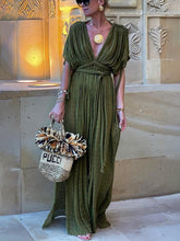 Tessa | Kimono Draped Braids Cover Up Slit Maxi Dress