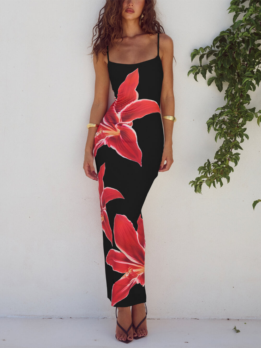Faith | Abstract Unforgettable Floral Print Maxi Dress