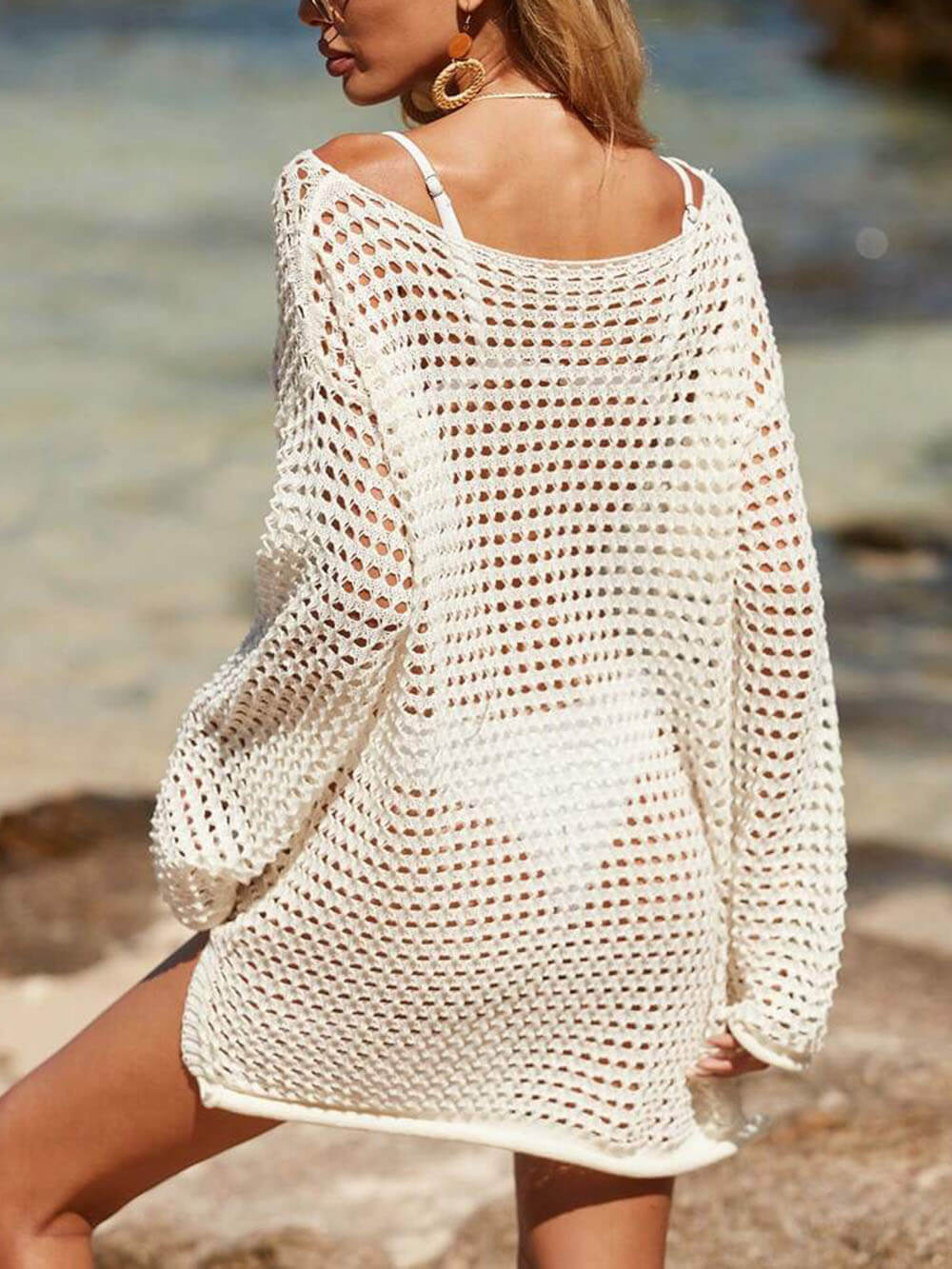 Lilly | Cutout Knitted Beach Bikini Sun Protection Cover-Up