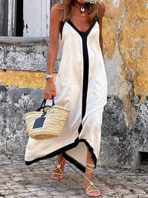 Heidi | Suspender Colorblock Midi Dress