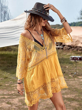 Thea | Loose Lace Beach Vacation Bikini Cover-Up Dress