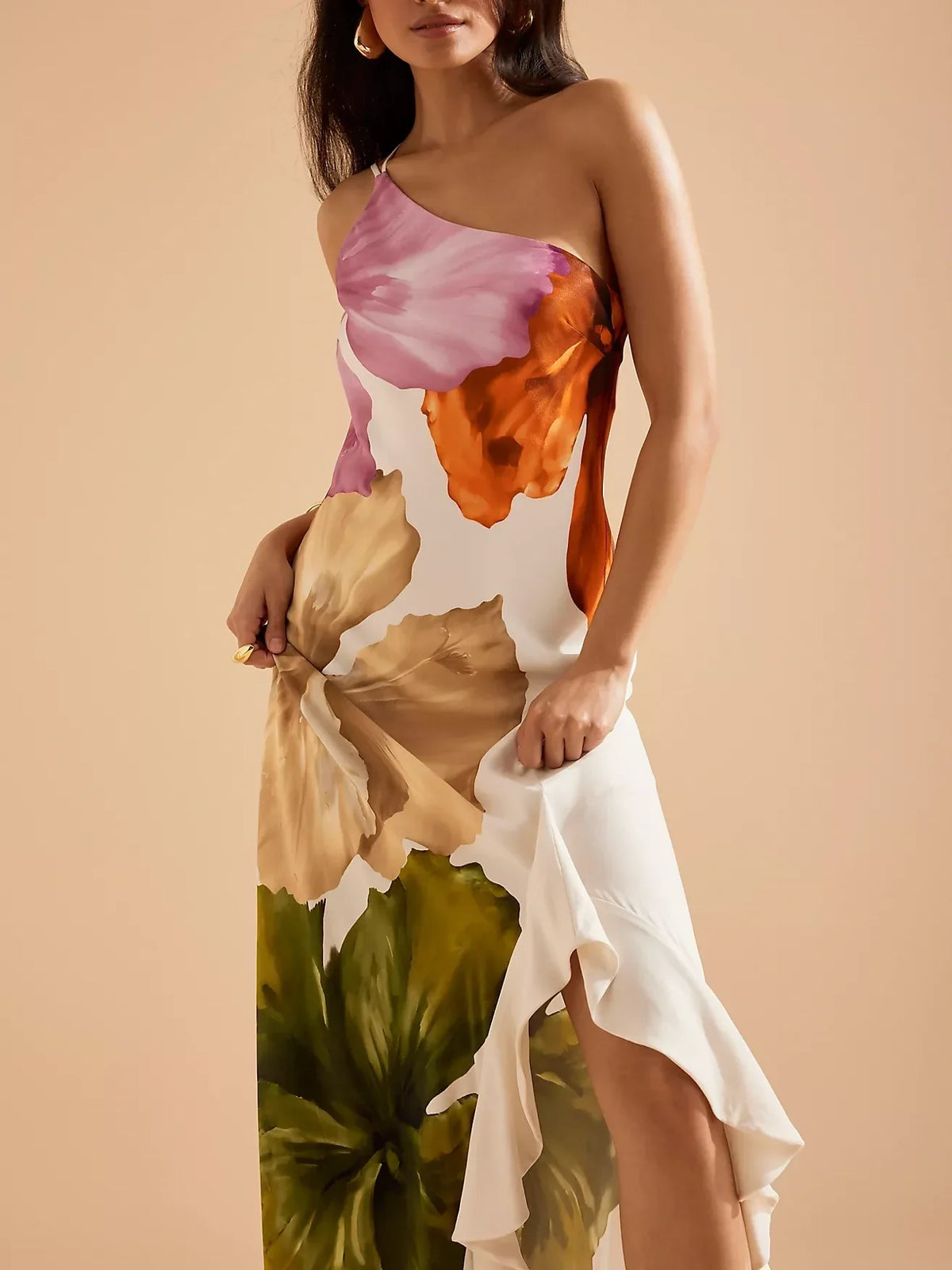 Demi | One-Shoulder Maxi Slip Dress