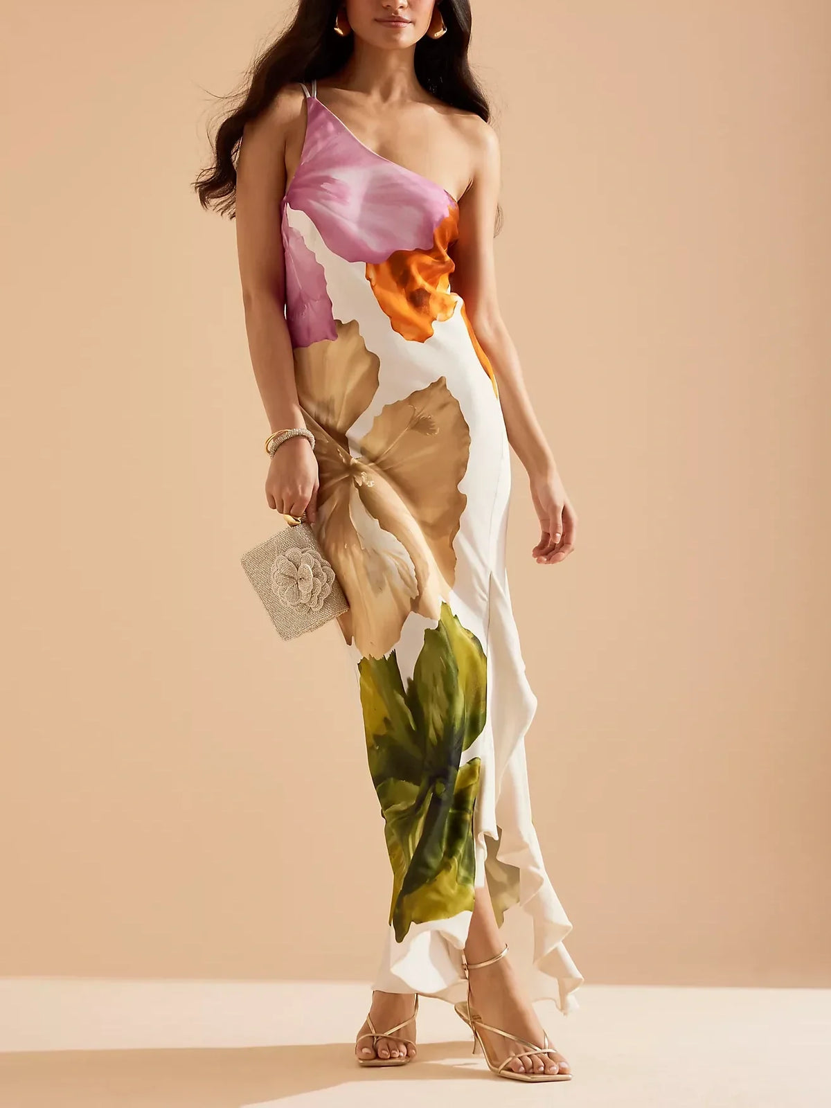Demi | One-Shoulder Maxi Slip Dress