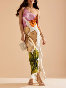 Demi | One-Shoulder Maxi Slip Dress
