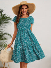 Callista - Floral Crew Neck Dress