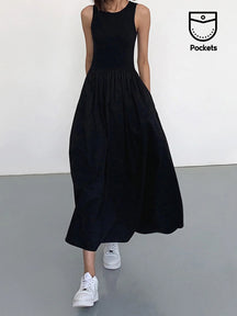 Aisha | Leisure Crew Neck Long Dress