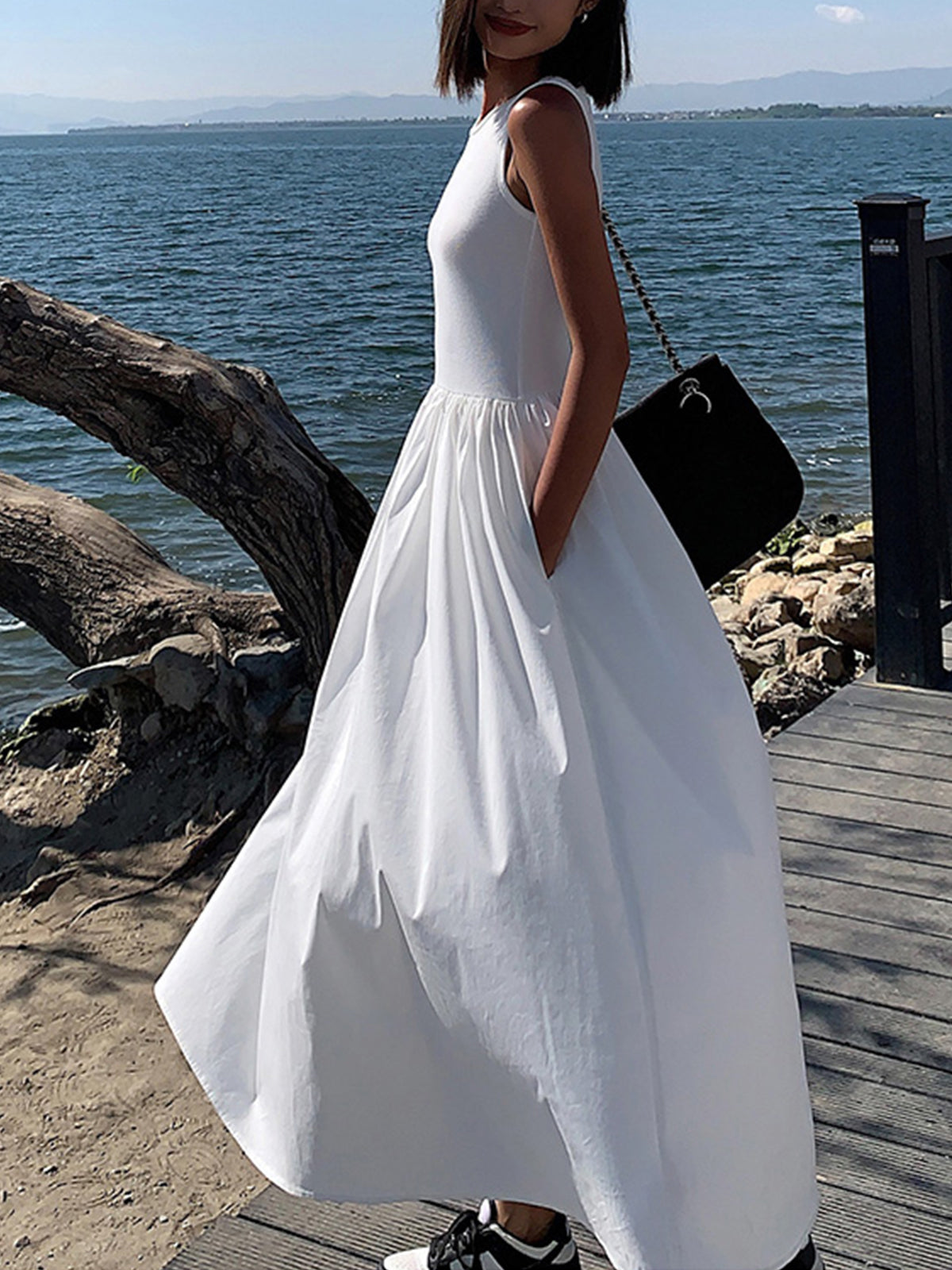 Aisha | Leisure Crew Neck Long Dress
