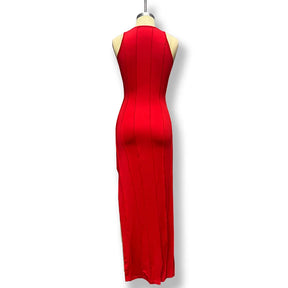 Alina | Sleeveless High Slit Maxi Dress