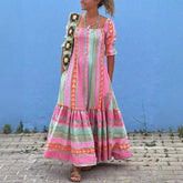 Celeste | Patchwork Color Block Dress