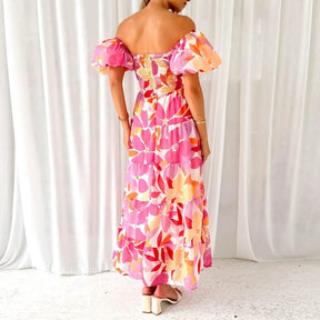 Mira | V-Neck Floral Formal Maxi Dress