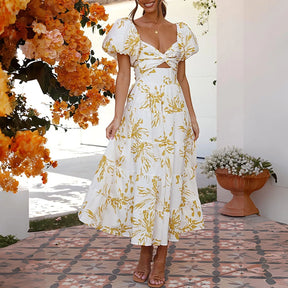 Mira | V-Neck Floral Formal Maxi Dress