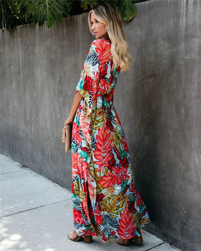 Noa | Plus Size Floral Kimono Maxi Dress