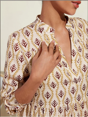 Evelina | V-Neck Printed Vacation Dress