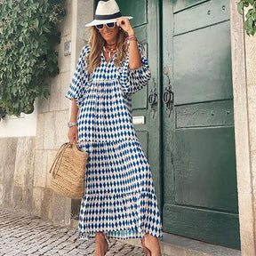 Elysia | Floral Print Boho Maxi Dress