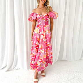 Mira | V-Neck Floral Formal Maxi Dress