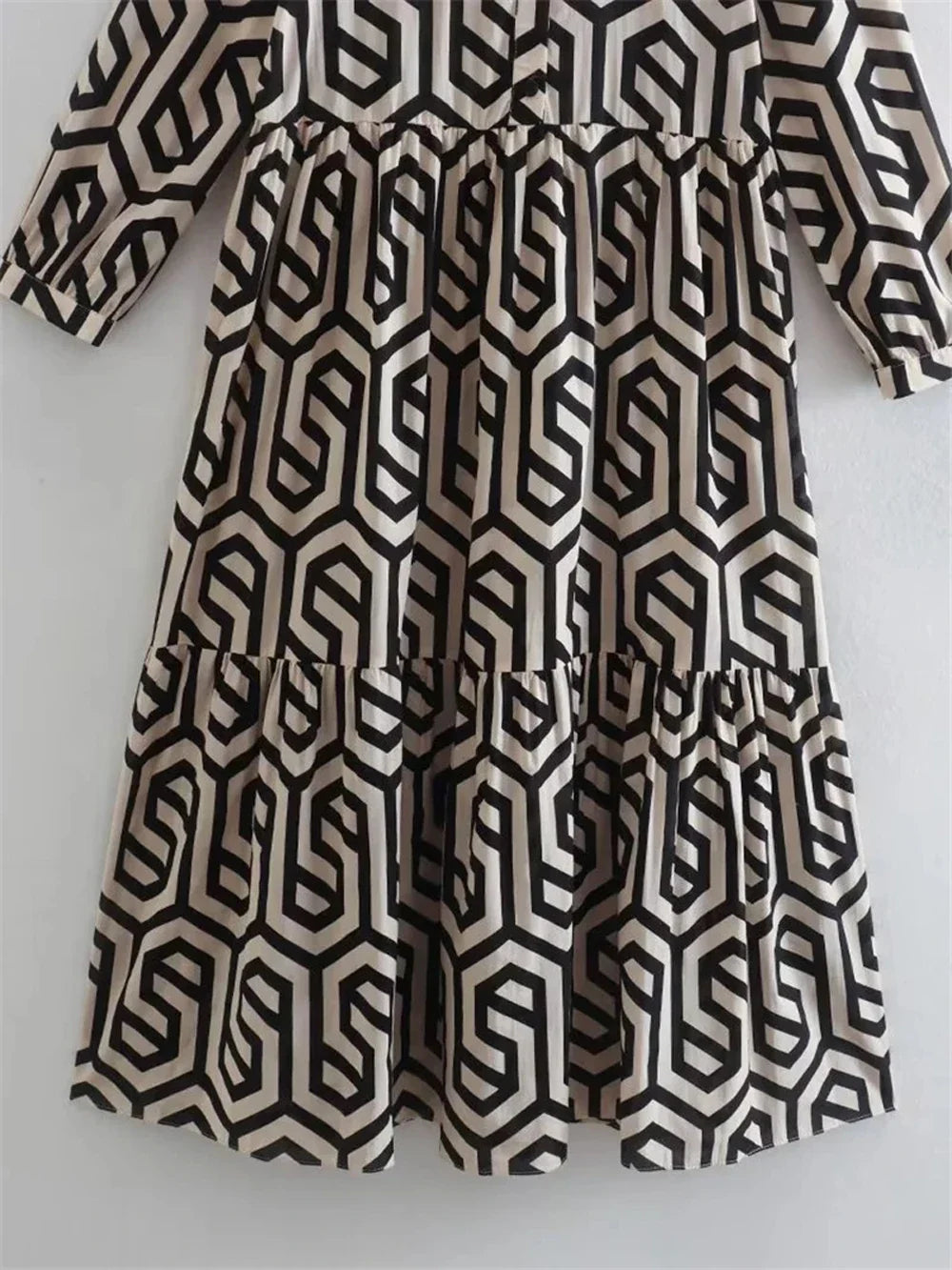 Thalia | Long Sleeve Lapel Shirt Dress