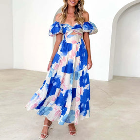 Mira | V-Neck Floral Formal Maxi Dress