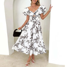 Mira | V-Neck Floral Formal Maxi Dress