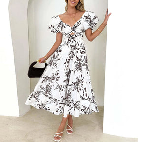 Mira | V-Neck Floral Formal Maxi Dress