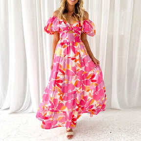 Mira | V-Neck Floral Formal Maxi Dress