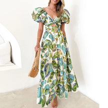 Mira | V-Neck Floral Formal Maxi Dress