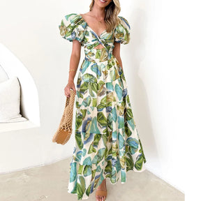Mira | V-Neck Floral Formal Maxi Dress