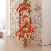 Mira | V-Neck Floral Formal Maxi Dress