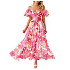 Mira | V-Neck Floral Formal Maxi Dress