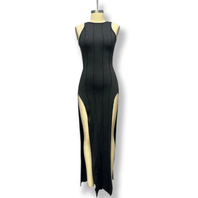 Alina | Sleeveless High Slit Maxi Dress