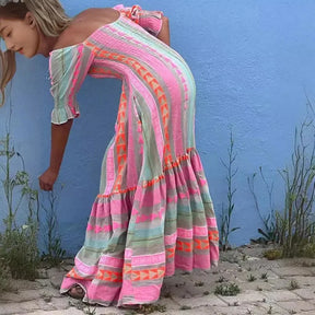 Celeste | Patchwork Color Block Dress