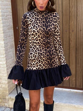 Isabelle | Sexy Leopard Print Ruffled Mini Dress